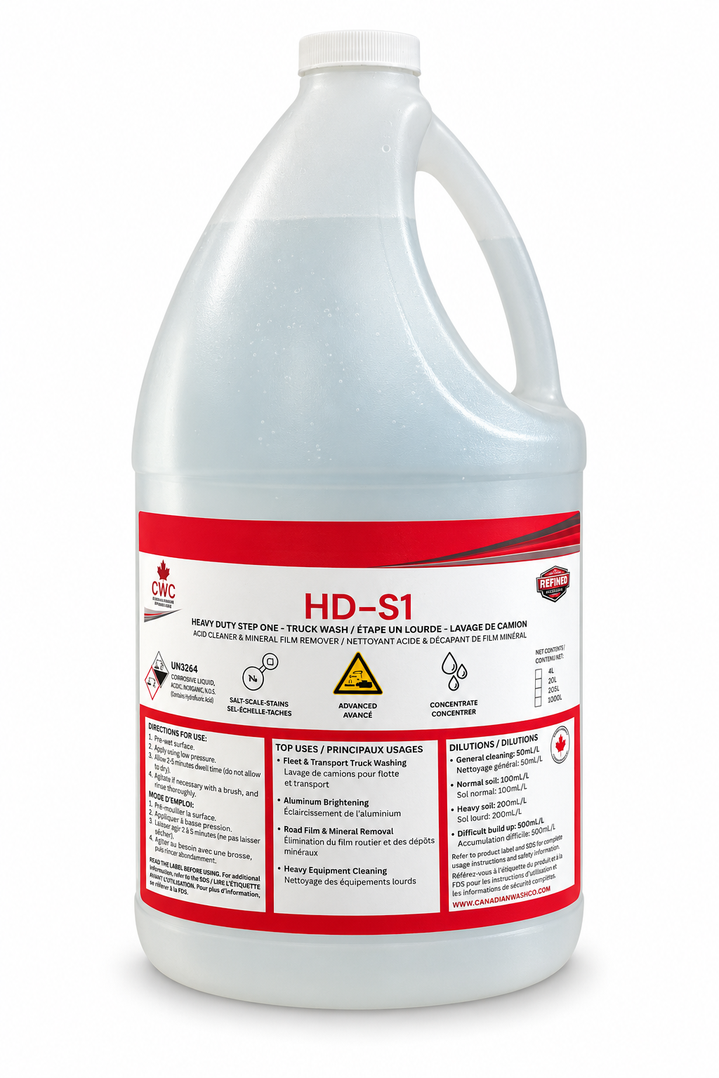 HD-S1 Heavy Duty Acid Pre-Soak – Industrial Inorganic Soil Remover
