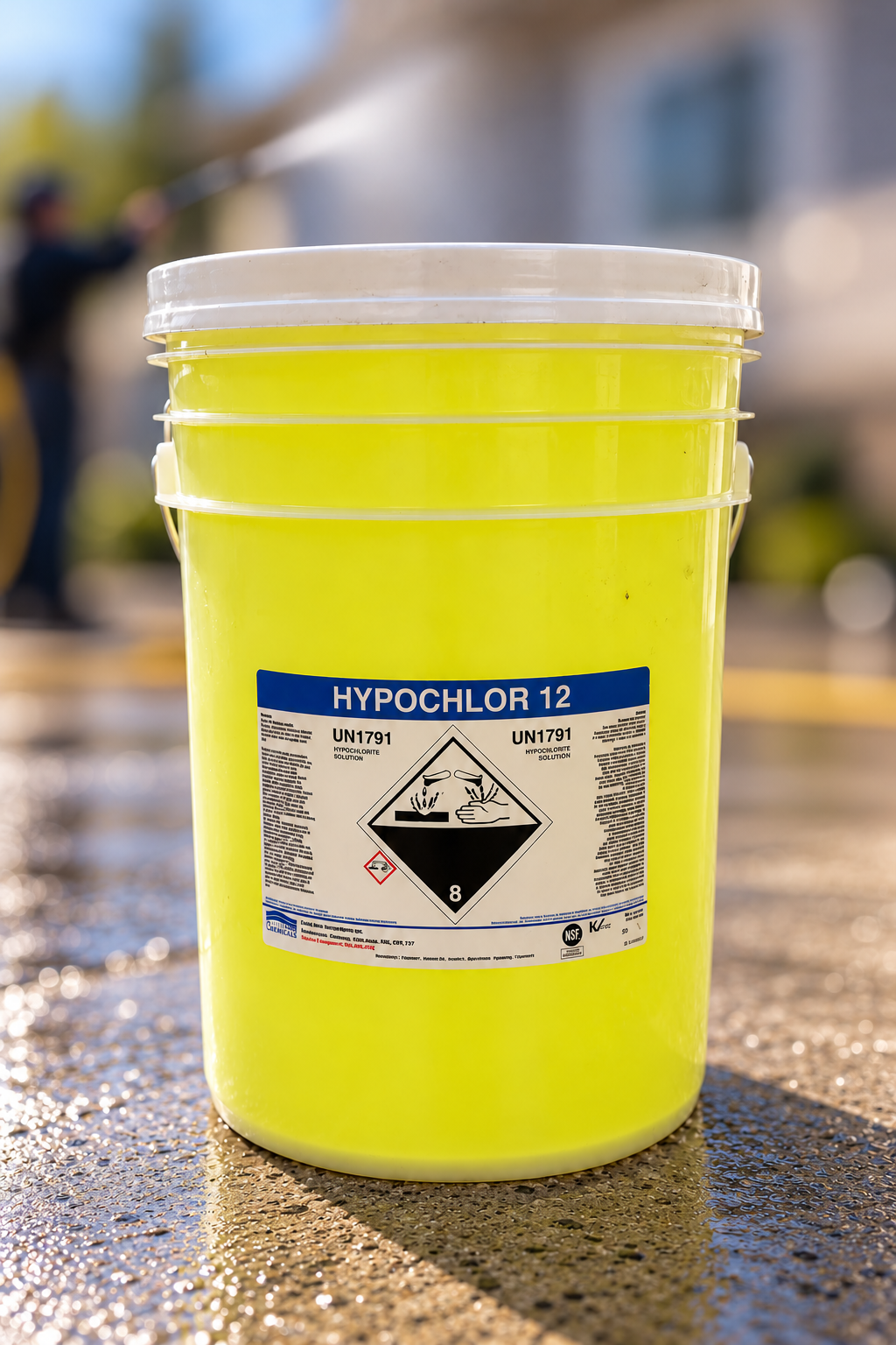 SH-12 Sodium Hypochlorite 12% – Professional Soft Wash Solution