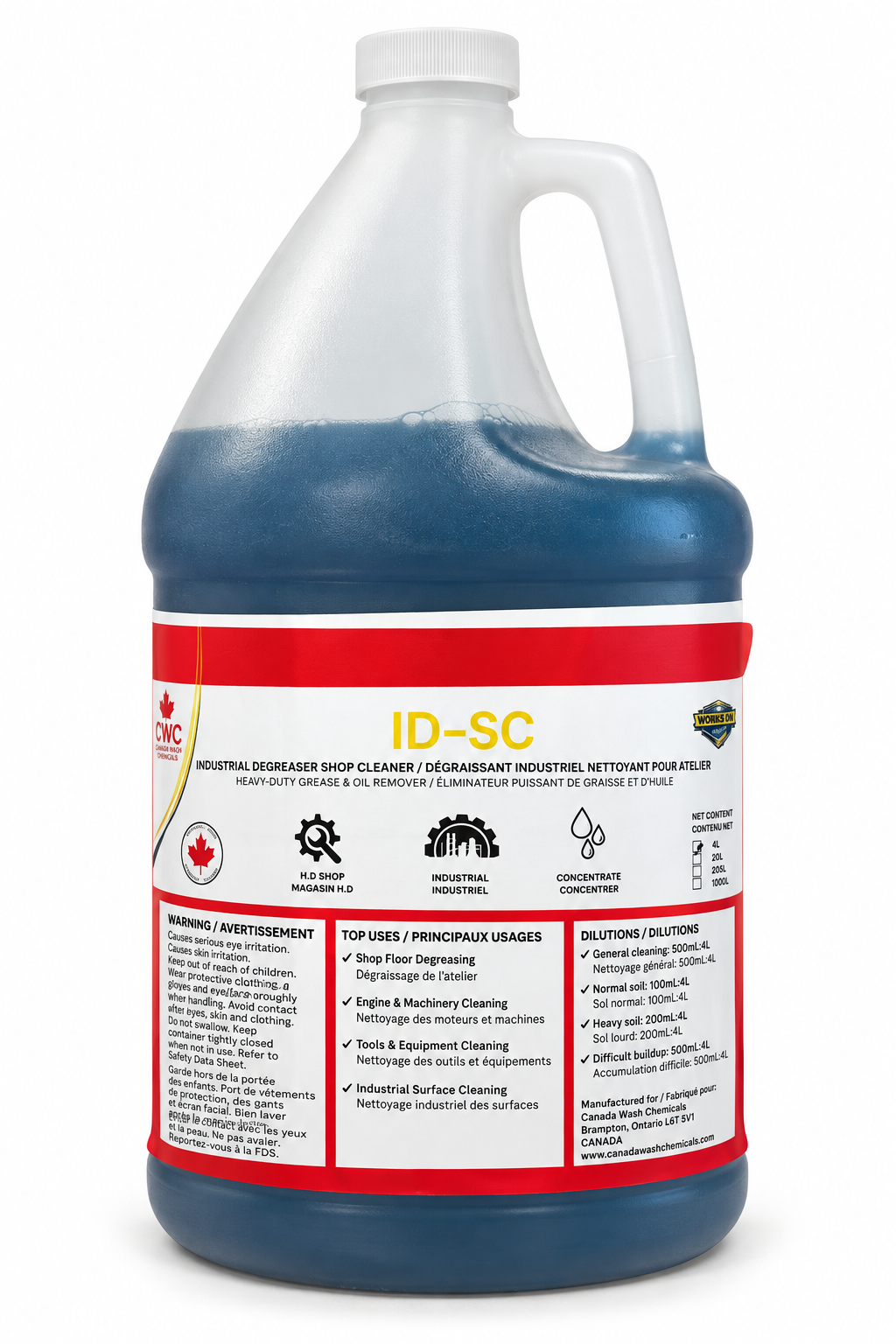 ID-SC Industrial Degreaser & Shop Cleaner  High-pH Heavy Grease Remover