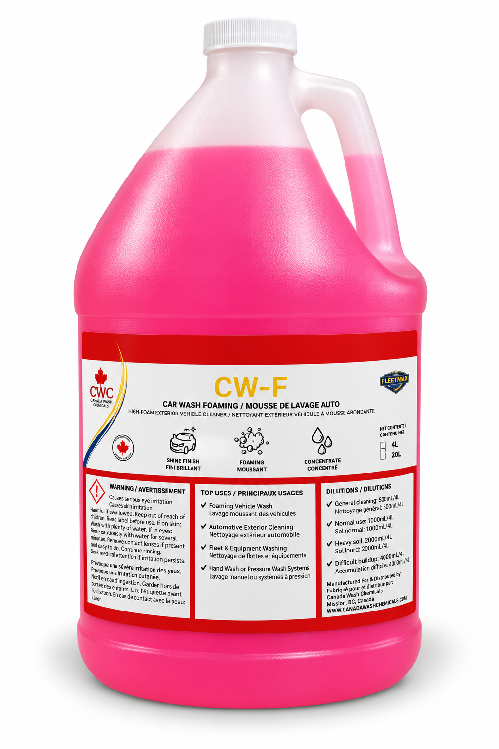 CW-F Car Wash Foaming – High-Foam Vehicle & Fleet Cleaning Detergent