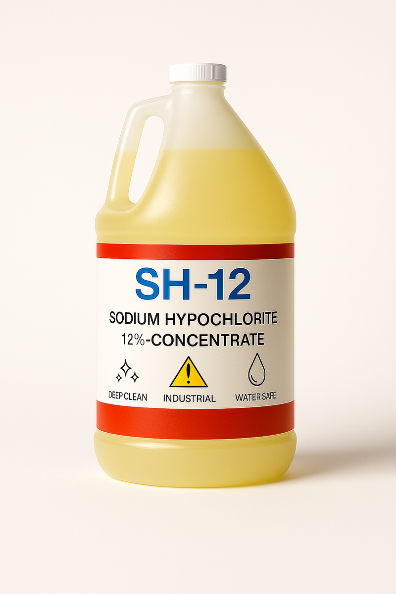 SH-12 Sodium Hypochlorite 12% – Professional Soft Wash Solution