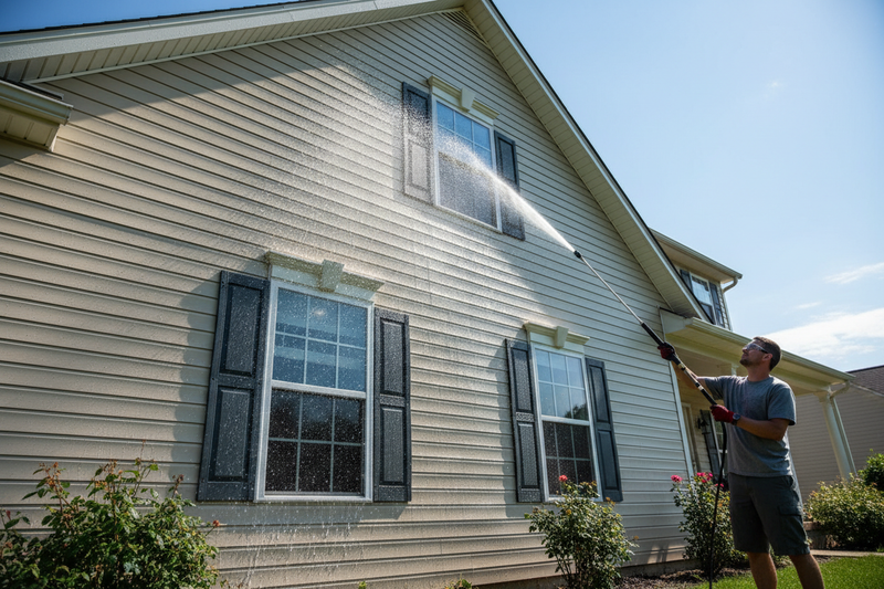 Low-pressure siding & roof cleaning